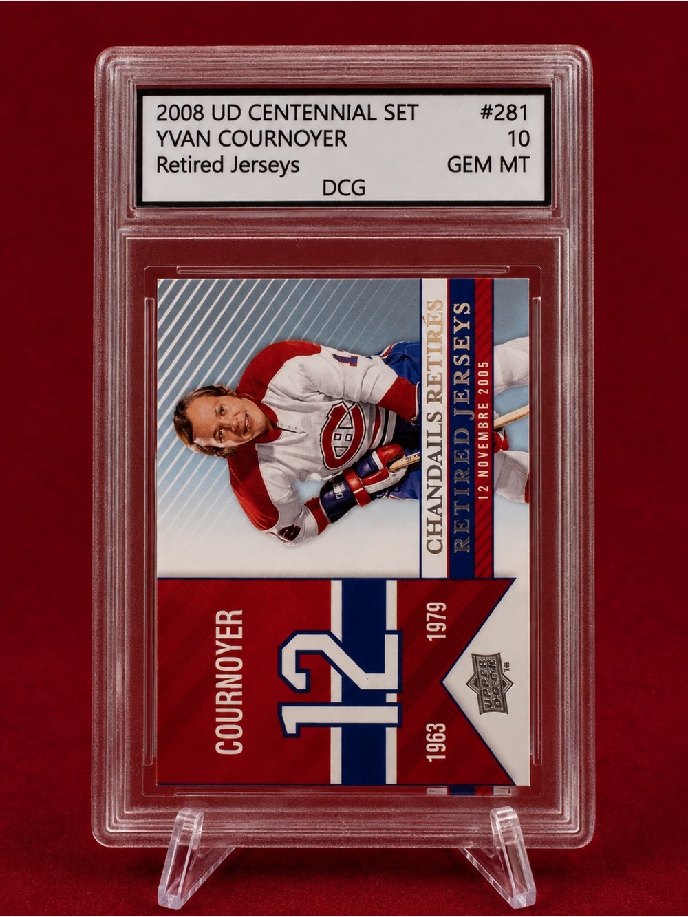 Yvan Cournoyer Hockey Trading Card - Red - 2008 Upper Deck Montreal Canadiens